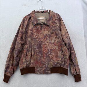 Woolrich Jacket Mens XL Brown Realtree Camo  Bomber Full Zip Outdoor